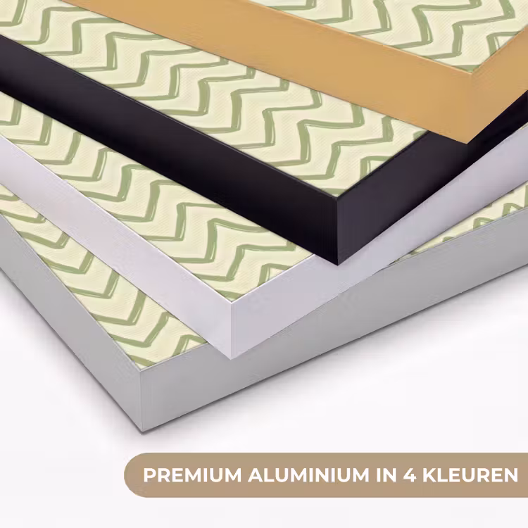 Art Frame - Saliegroen - Zigzag - Handgetekend - Patroon — 5