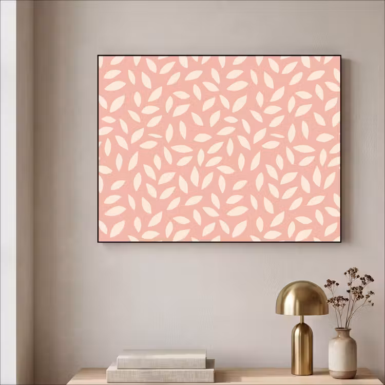 Art Frame - Roze - Bladeren - Speels - Patroon — 3