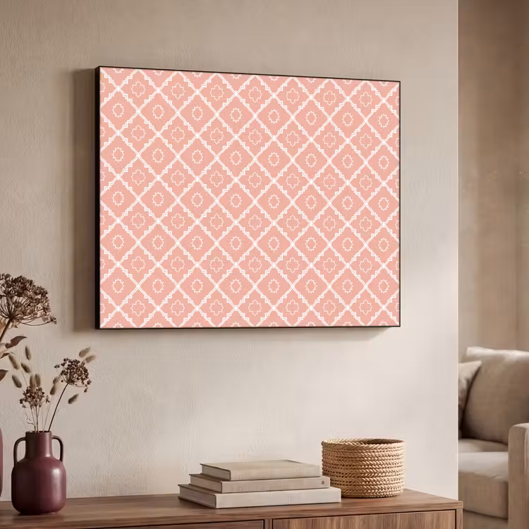 Art Frame - Zalmroze - Geometrisch - Elegant - Patroon — 4