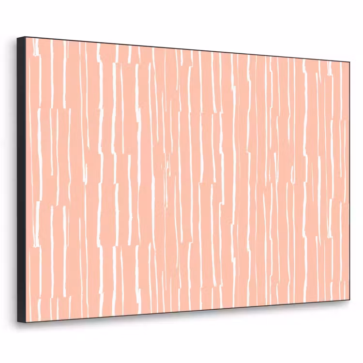 Art Frame - Zalmroze - Strepen - Handgetekend - Patroon — 1