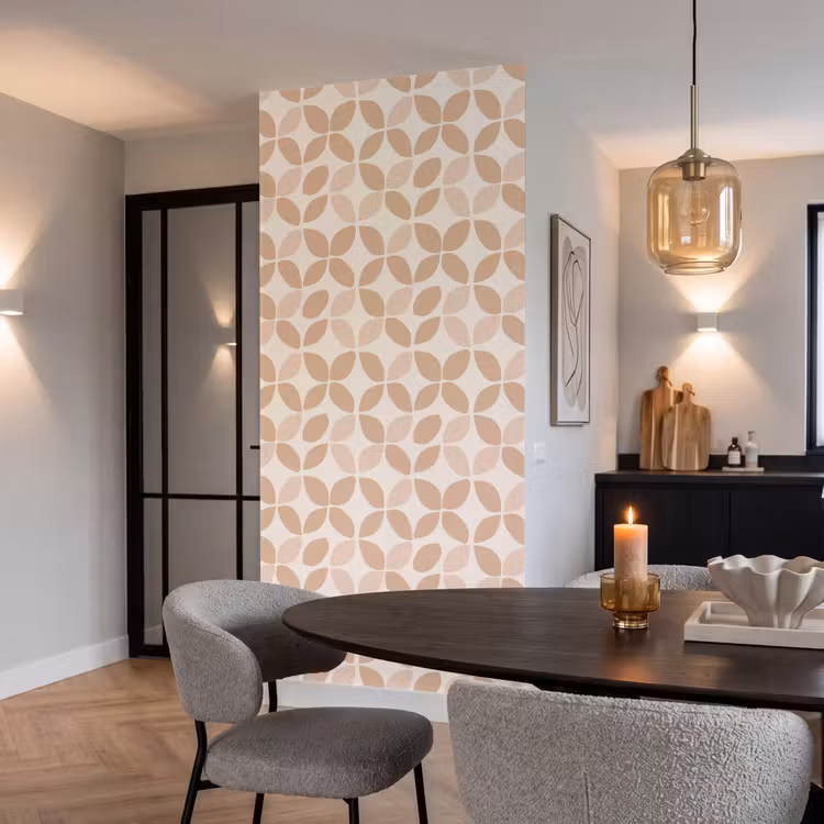 Behang - Beige - Bladeren - Minimalistisch - Patroon — 5
