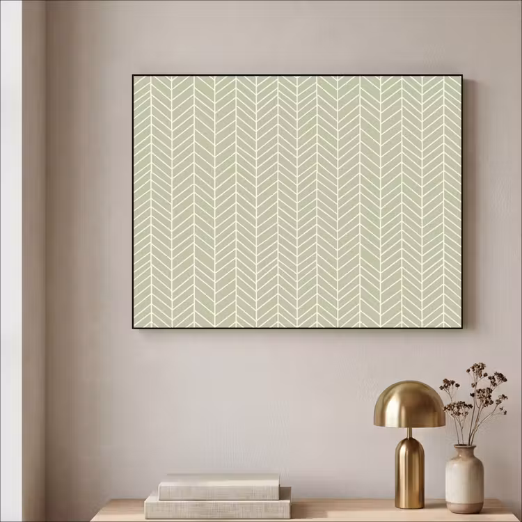 Art Frame - Saliegroen - Visgraat - Geometrisch - Patroon — 3