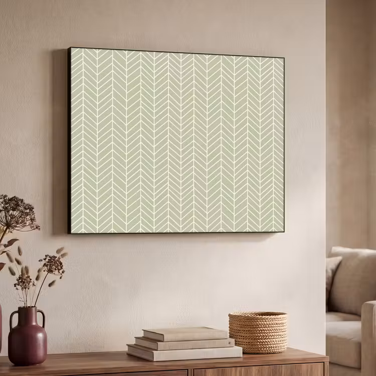 Art Frame - Saliegroen - Visgraat - Geometrisch - Patroon — 4