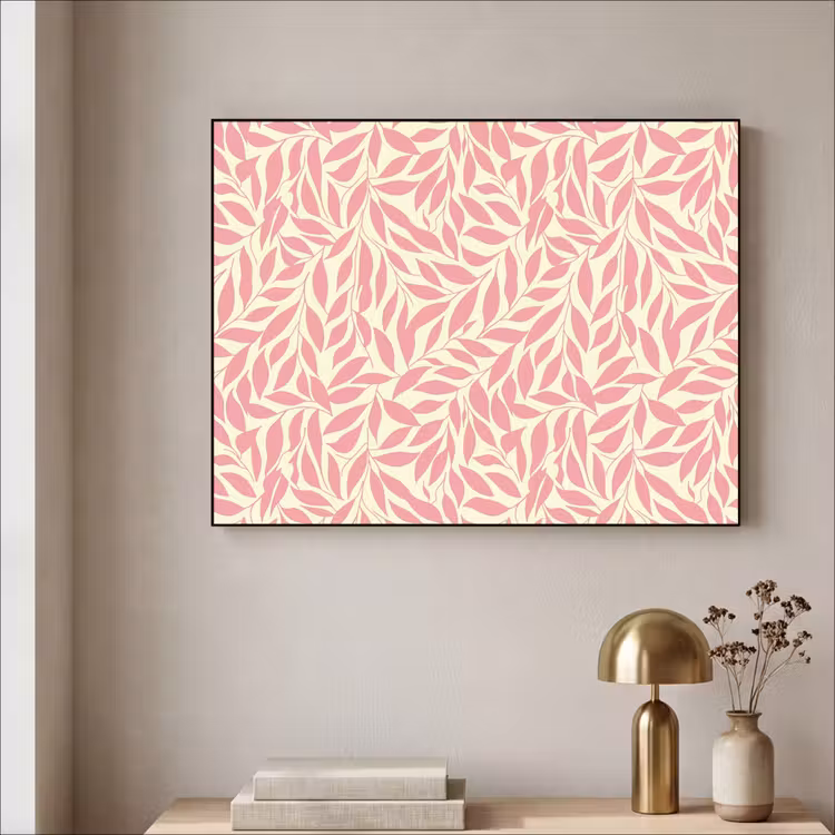 Art Frame - Roze - Bladeren - Dynamisch - Patroon — 3