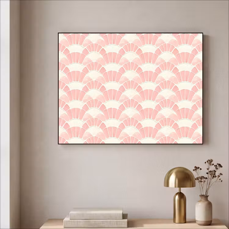 Art Frame - Roze - Waaiers - Mozaïek - Patroon — 3