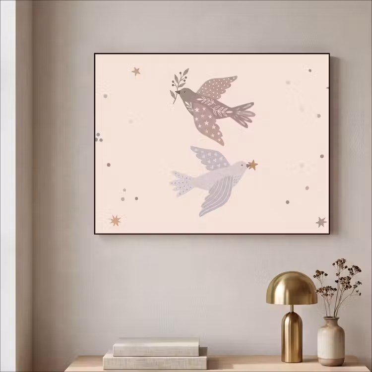 Art Frame - Vogel - Bessen - Natuur - Modern - Beige — 3