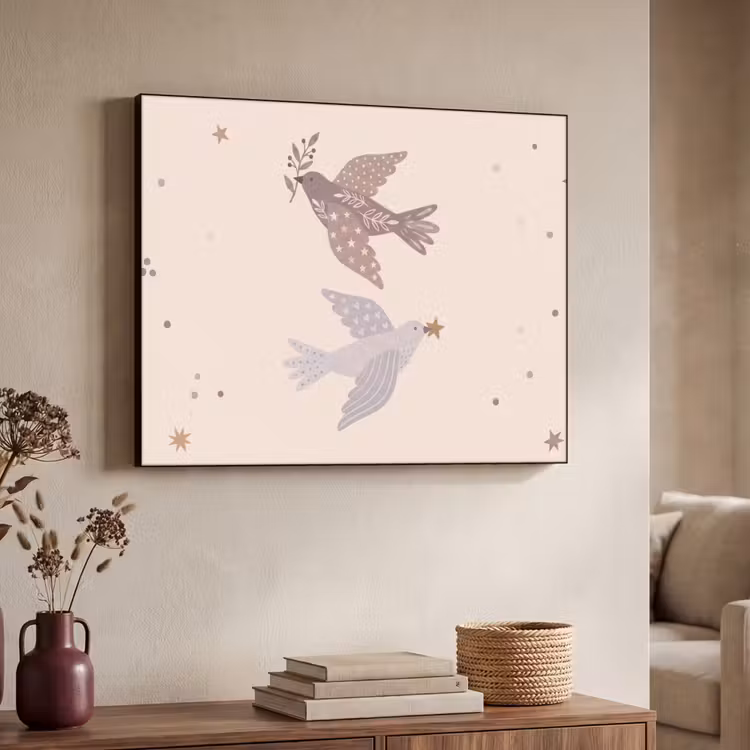 Art Frame - Vogel - Bessen - Natuur - Modern - Beige — 4