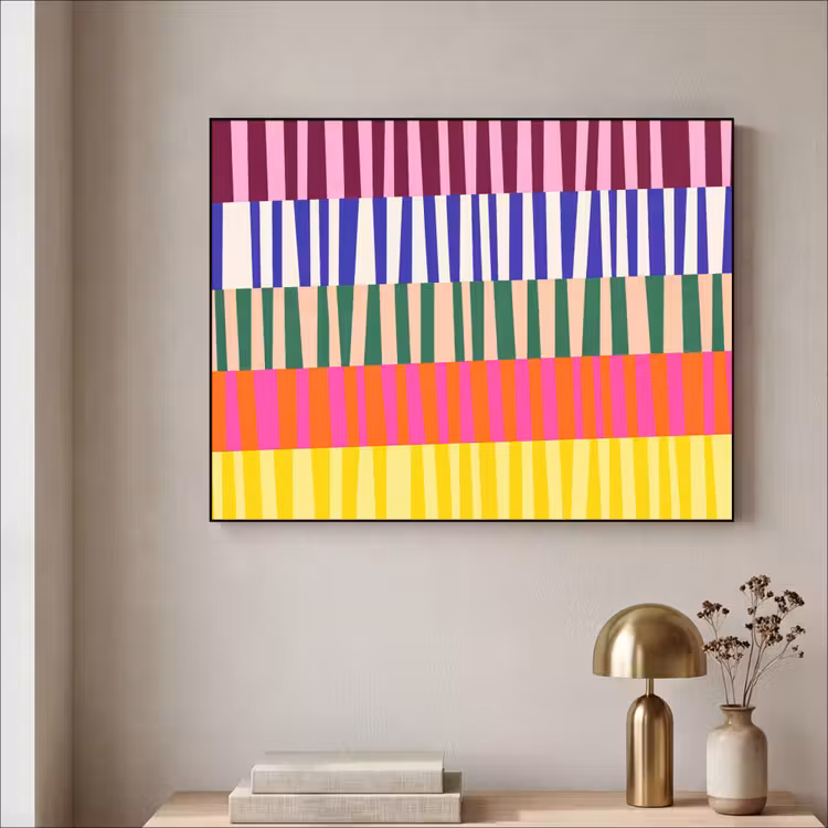 Art Frame - Patroon - Strepen - Abstract - Modern - Kleurrijk — 3