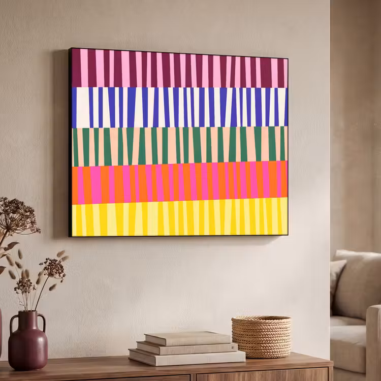 Art Frame - Patroon - Strepen - Abstract - Modern - Kleurrijk — 4