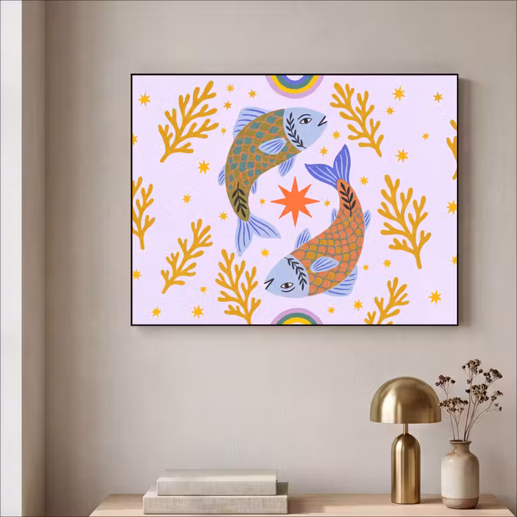 Art Frame - Vis - Onderwater - Dieren - Abstract - Kleurrijk — 3