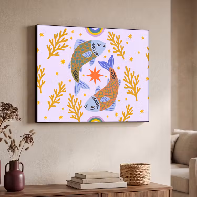 Art Frame - Vis - Onderwater - Dieren - Abstract - Kleurrijk — 4
