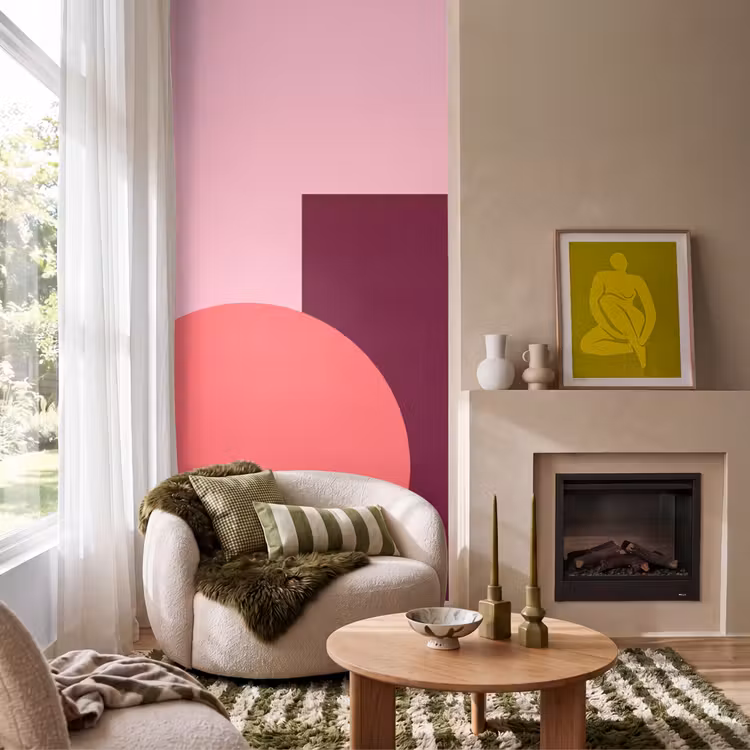 Behang - Abstract - Vormen - Roze - Modern - Design — 1