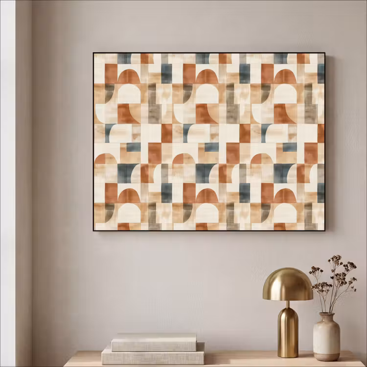 Art Frame - Terracotta - Geometrisch - Aquarel - Textuur — 3