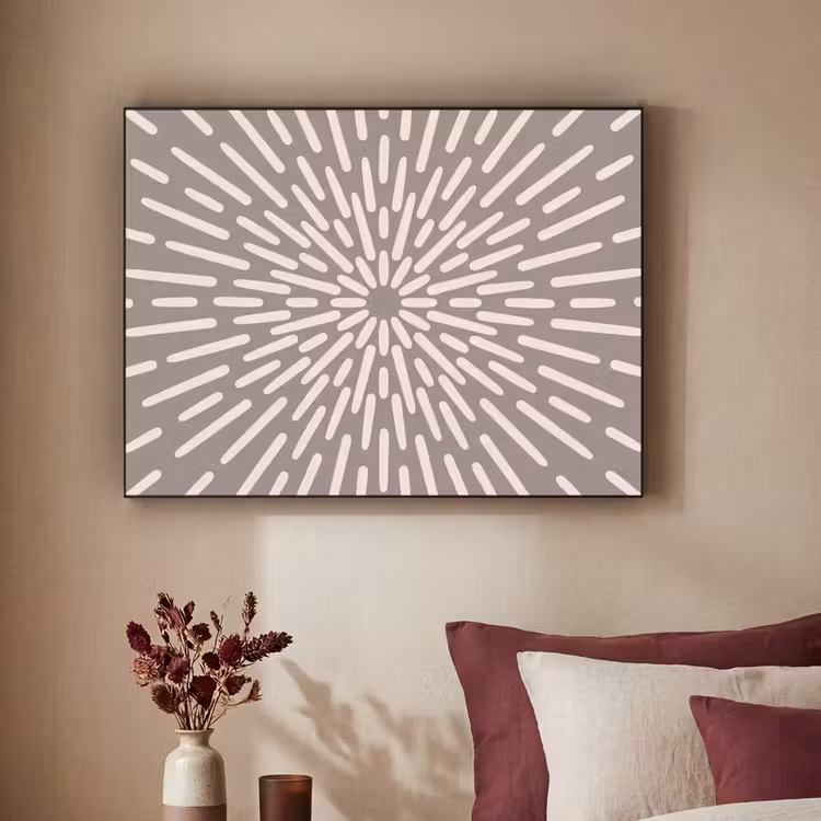 Art Frame - Patroon - Stralen - Abstract - Modern - Grijs — 2