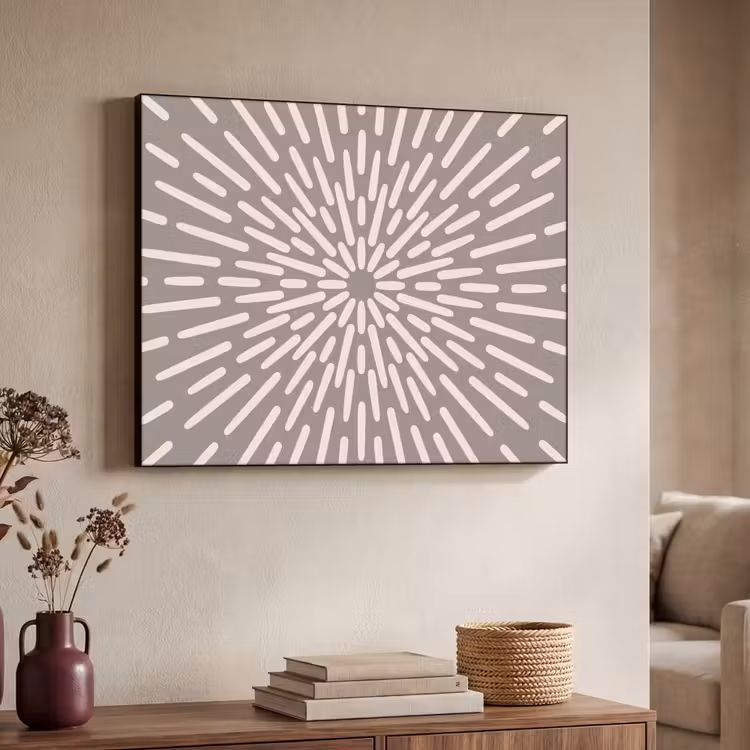 Art Frame - Patroon - Stralen - Abstract - Modern - Grijs — 4
