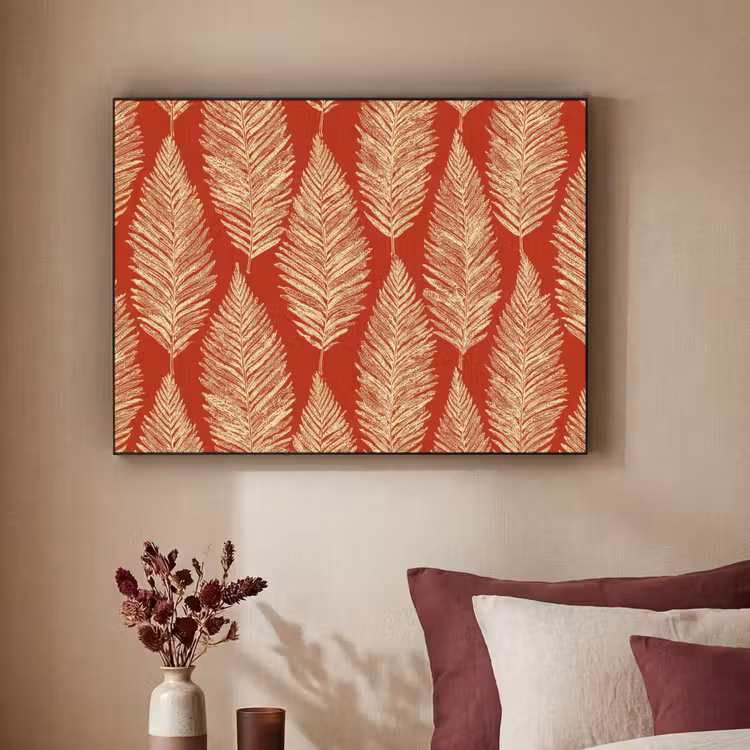 Art Frame - Rood - Botanisch - Varen - Patroon — 2