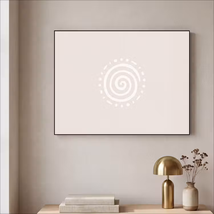 Art Frame - Symbool - Spiraal - Abstract - Minimalistisch - Beige — 3