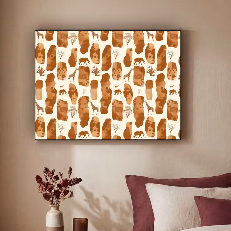 Art Frame - Terracotta - Safari - Dieren - Patroon — 2