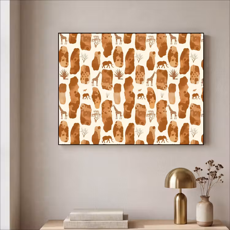 Art Frame - Terracotta - Safari - Dieren - Patroon — 3