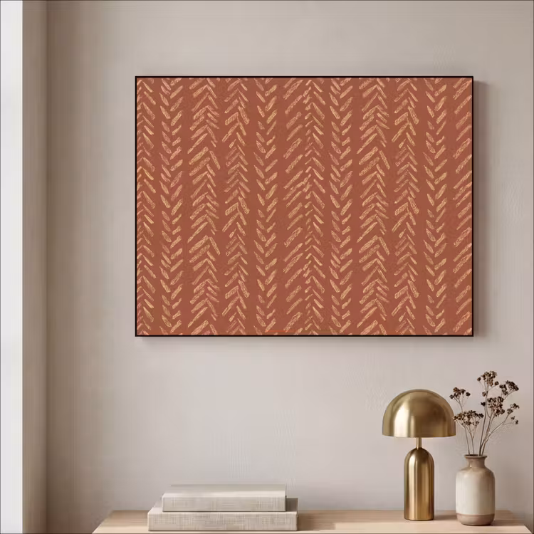 Art Frame - Terracotta - Visgraat - Ambachtelijk - Patroon — 3
