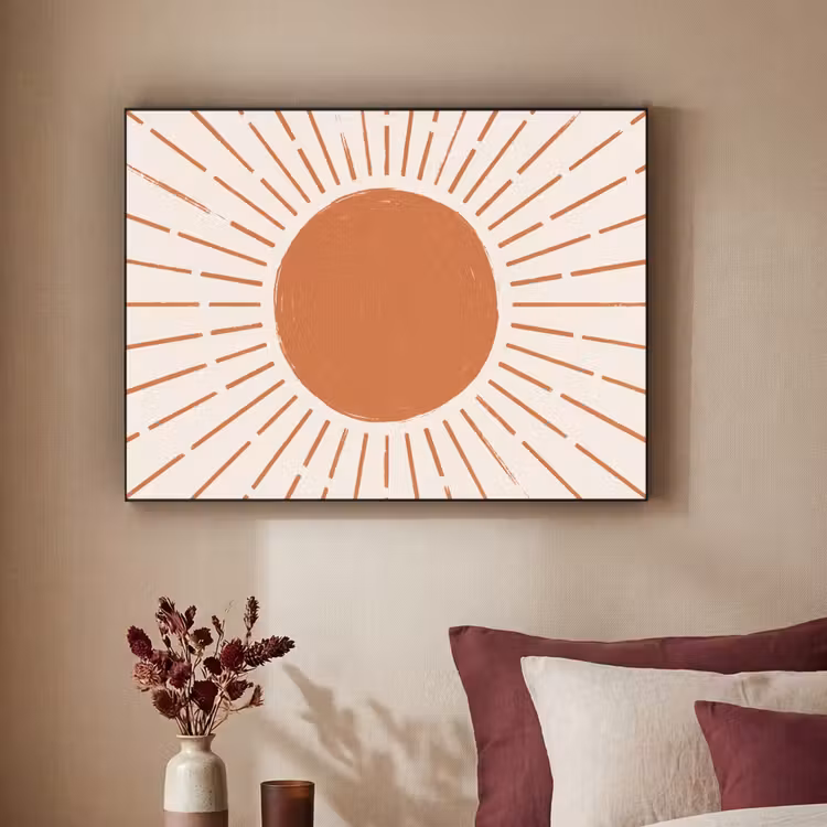 Art Frame - Zon - Stralen - Abstract - Terracotta - Modern — 2