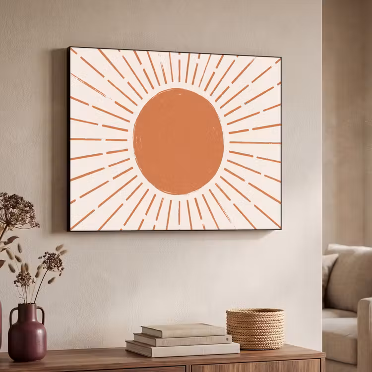 Art Frame - Zon - Stralen - Abstract - Terracotta - Modern — 4