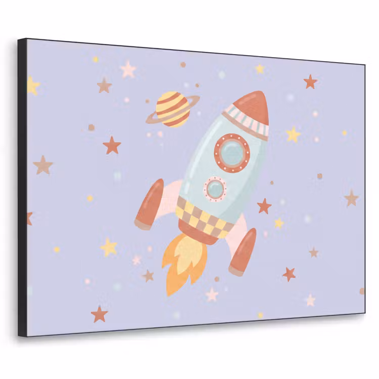 Art Frame - Raket - Ruimte - Planeet - Illustratie — 1