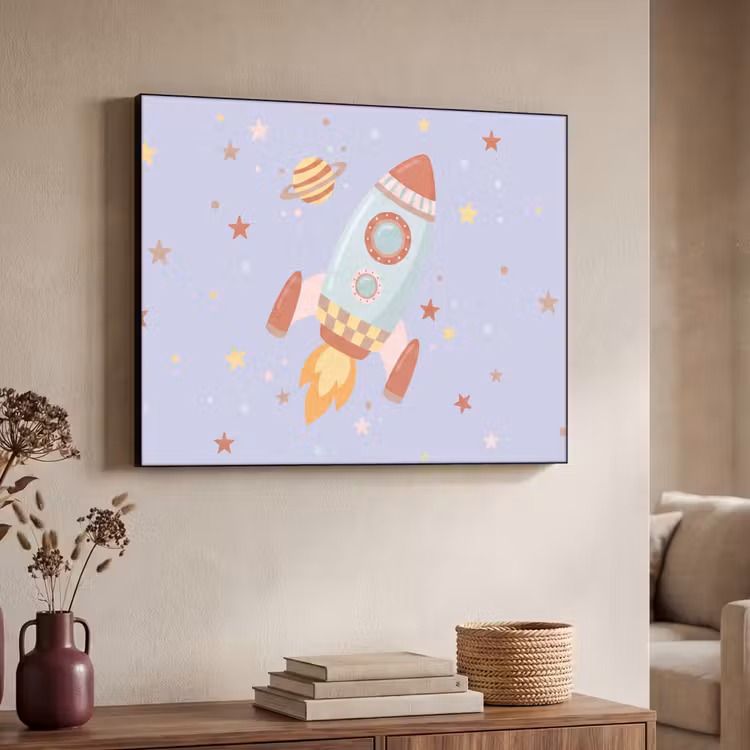 Art Frame - Raket - Ruimte - Planeet - Illustratie — 4