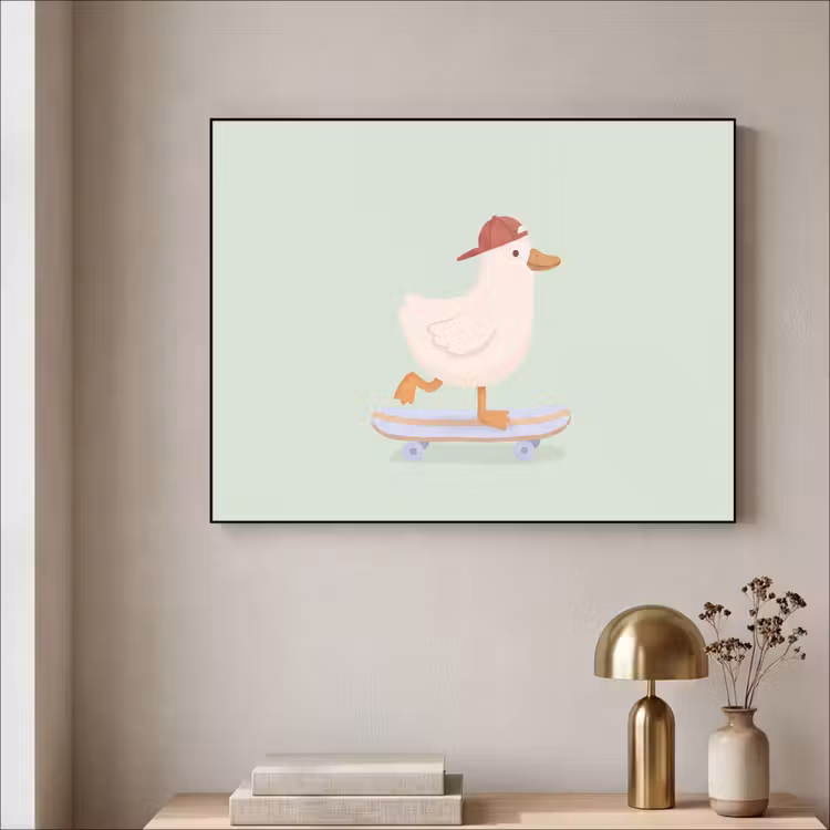 Art Frame - Vogel - Skateboard - Dieren - Cartoon - Speels — 3