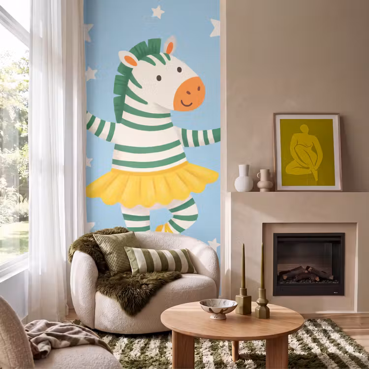 Behang - Dieren - Dans - Illustratie - Kinderkamer - Sterren — 1