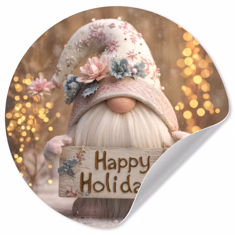 Behangcirkel - Kerst - Gnome - Bord - Kleurrijk — 1