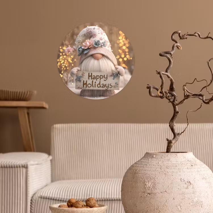 Behangcirkel - Kerst - Gnome - Bord - Kleurrijk — 2