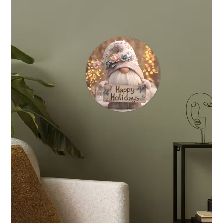 Behangcirkel - Kerst - Gnome - Bord - Kleurrijk — 3