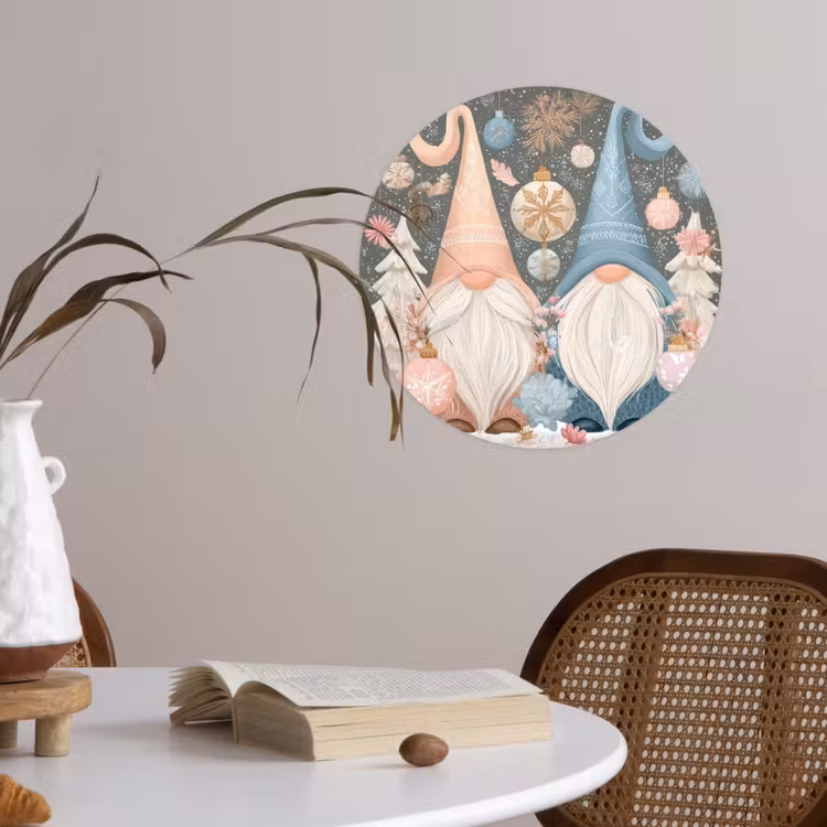 Behangcirkel - Kerst - Gnomen - Pastel — 4