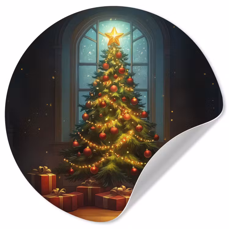 Behangcirkel - Kerstboom - Cadeau - Kerst - Winter — 1