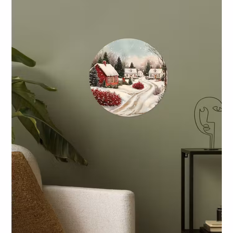 Behangcirkel - Kerstsfeer - Landelijk - Rood — 3