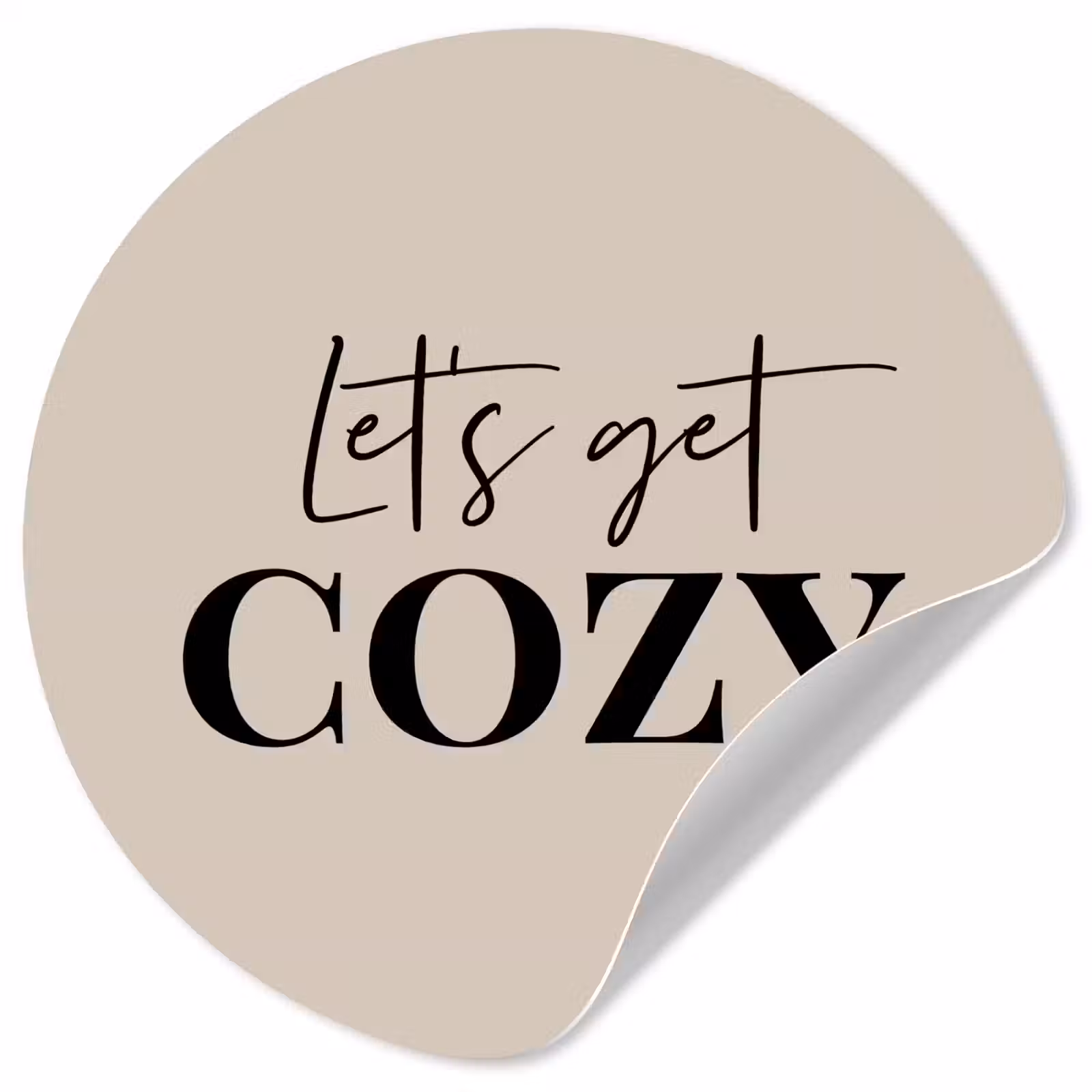 Behangcirkel - Beige - Winter - Quote - Cozy — 1