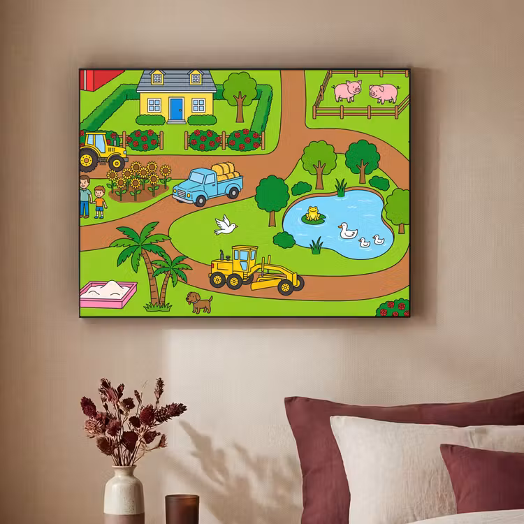 Art Frame - Platteland - Dieren - Cartoon — 2