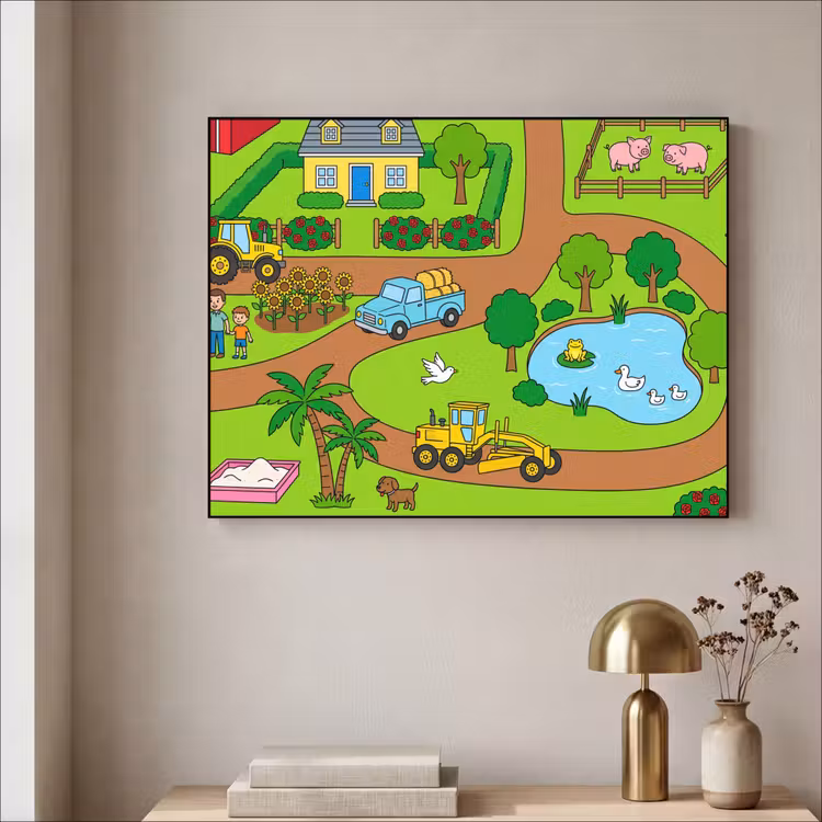 Art Frame - Platteland - Dieren - Cartoon — 3