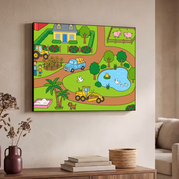 Art Frame - Platteland - Dieren - Cartoon — 4