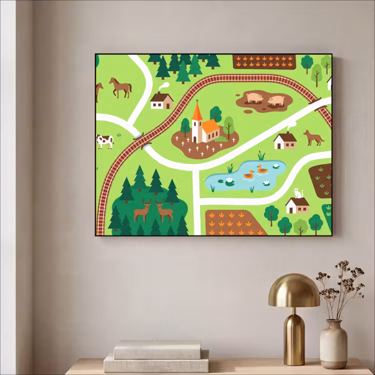Art Frame - Platteland - Dieren - Illustratie — 3