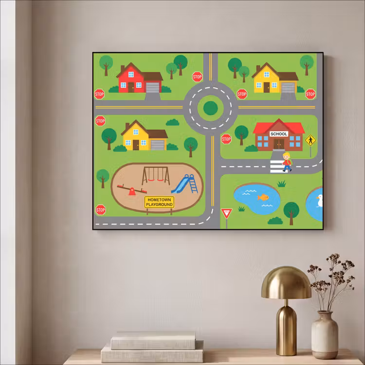 Art Frame - Stad - Wegen - Cartoon — 3