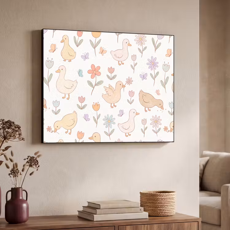Art Frame - Vogel - Bloemen - Patroon - Pastel - Dieren — 4