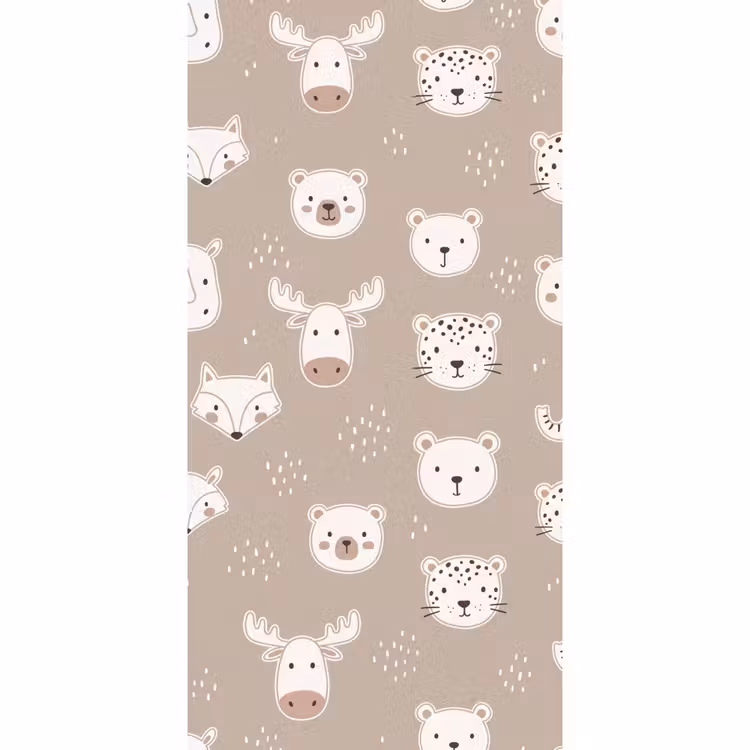 Behang - Dieren - Patroon - Illustratie - Modern - Beige — 2