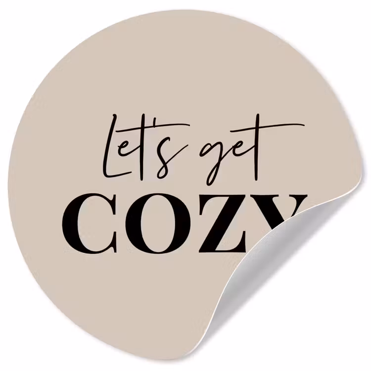 Behangcirkel - Beige - Winter - Quote - Cozy — 1