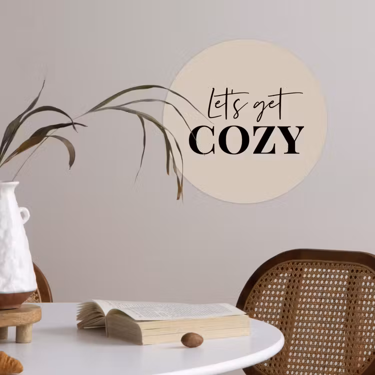 Behangcirkel - Beige - Winter - Quote - Cozy — 4
