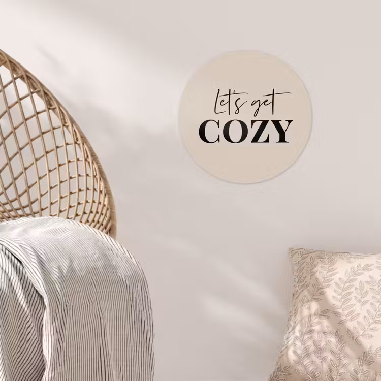 Behangcirkel - Beige - Winter - Quote - Cozy — 5