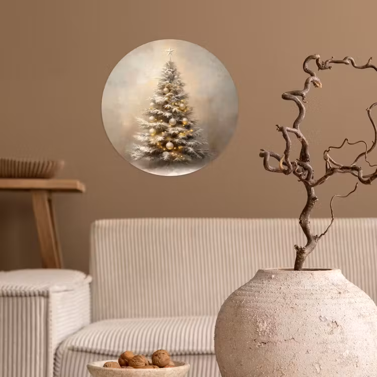 Behangcirkel - Kerst - kerstboom - Sneeuw - Art — 2