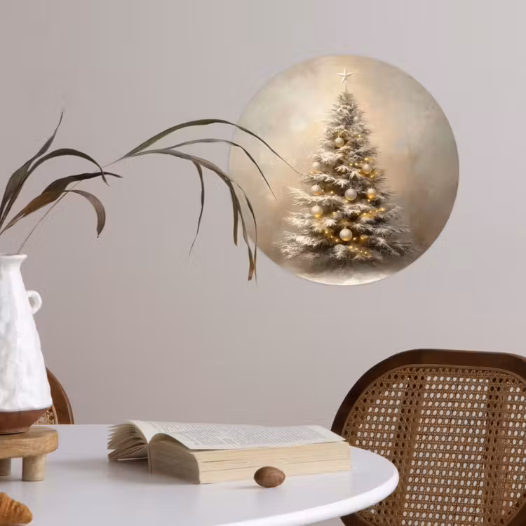 Behangcirkel - Kerst - kerstboom - Sneeuw - Art — 4