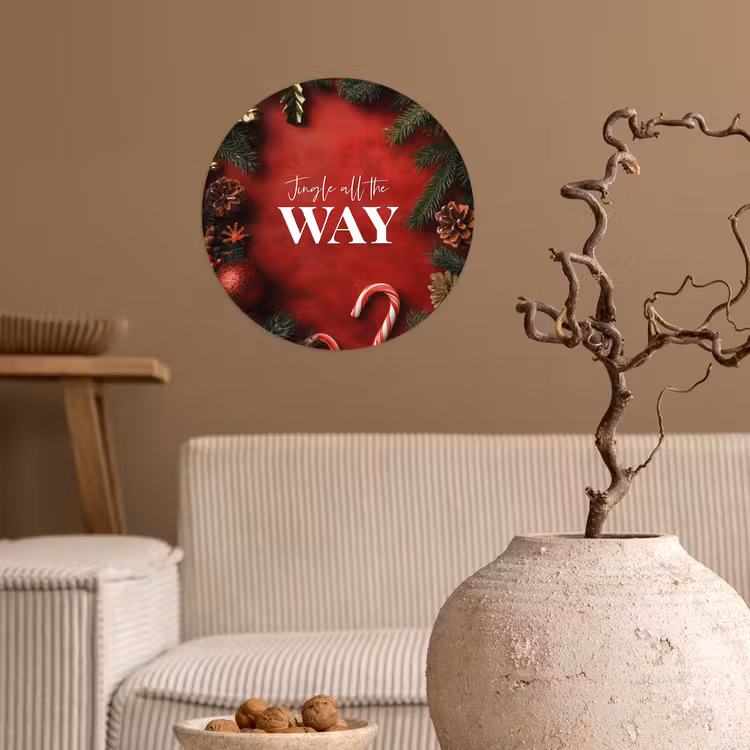 Behangcirkel - Kerst - Quote - Rood - Kerstballen — 2